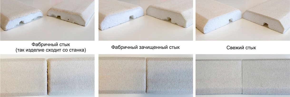 Обработка стыка фасадного декора